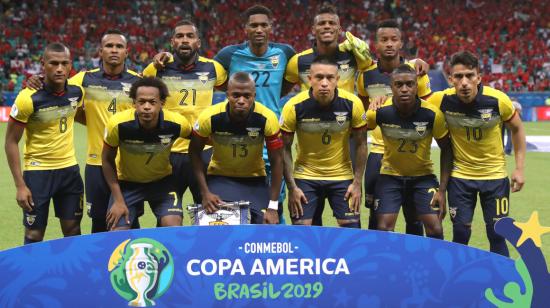 Selección de Ecuador que jugó la Copa América de Brasil, en 2019. 