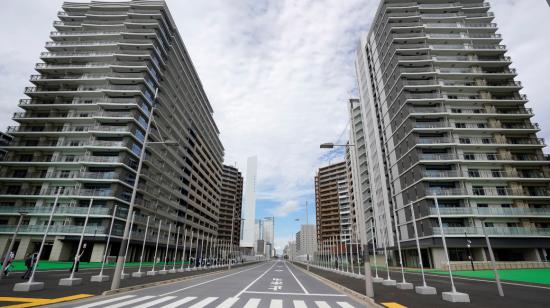 Vista de las residencias de la Villa Olímpica de Tokio 2020. Foto tomada el domingo 20 de junio de 2021.