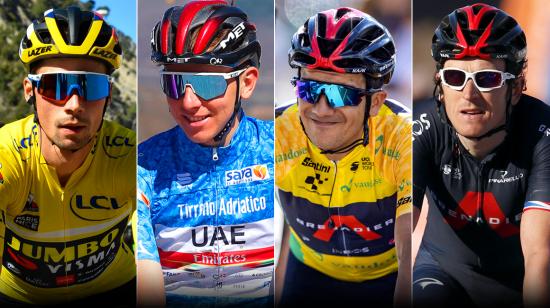 Primoz Roglic, Tadej Pogacar, Richard Carapaz y Geraint Thomas, los grandes candidatos para ganar el Tour de Francia 2021.