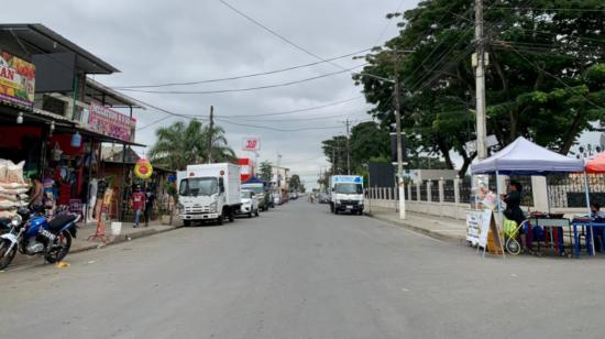 El centro de Chongón, donde la actividad comercial es intensa. 