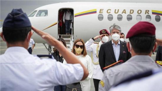 El presidente Guillermo Lasso a su arribo a Guayaquil, el 2 de julio de 2021.