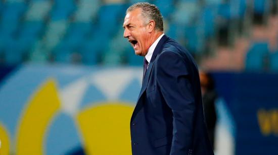 Gustavo Alfaro entrenador, de Ecuador, mientras dirigía el encuentro por los cuartos de final de la Copa América frente a Argentina, el sábado 3 de julio de 2021.