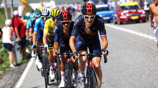 Richard Carapaz, durante la etapa 15 del Tour de Francia, el domingo 11 de julio de 2021. 