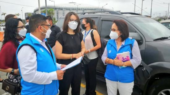 La ministra de Salud, Ximena Garzón, llegó a Machala el 15 de julio de 2021 para analizar las medidas que se tomarán por los casos de la variante delta de Covid-19.