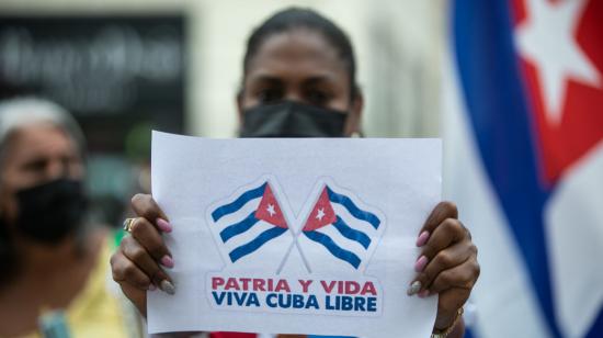 Manifestación de apoyo al pueblo cubano en Italia, 16 de julio de 2021.