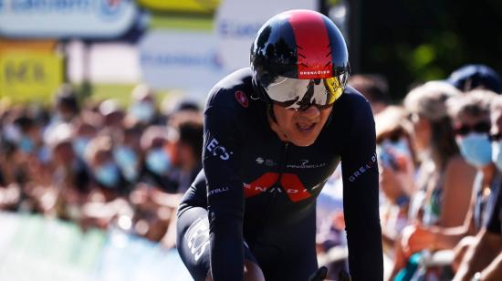 Richard Carapaz, durante la Etapa 20 del Tour de Francia, el sábado 17 de julio de 2021. 