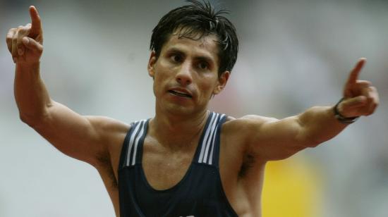 Jefferson Pérez, después del mundial de atletismo en París (Francia), el 23 de agosto de 2003.