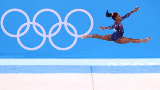 Simone Biles, durante las pruebas de gimnasia artística, el 25 de julio de 2021. 