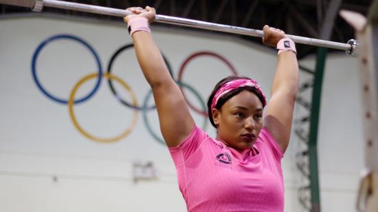 Tamara Salazar, durante un entrenamiento el 28 de octubre de 2019. 