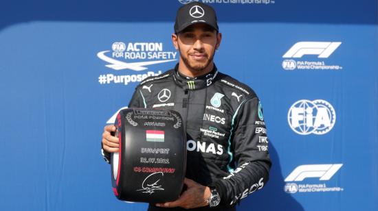 Lewis Hamilton, después de obtener la 'pole position' en el Gran Premio de Hungría, el 31 de julio de 2021. 