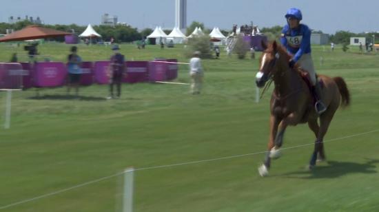 Nicolás Wettstein, durante la prueba de cross-country en los Juegos de Tokio, el 31 de julio de 2021. 