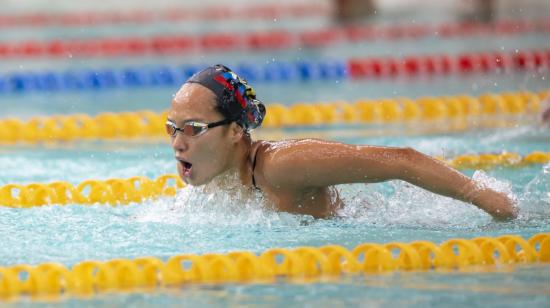 Samantha Arévalo durante un entrenamiento en Cuenca, antes de viajar a Tokio para competir en los Juegos Olímpicos. 