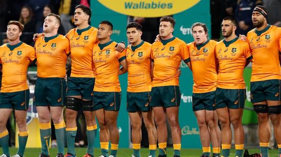 Jugadores del equipo de rugby de Australia, durante su participación en los Juegos Olímpicos de Tokio 2021.