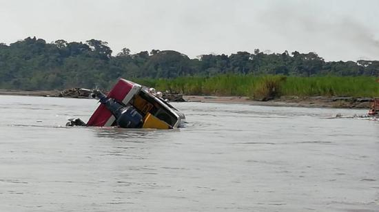 Hundimiento de una embarcación en el río Napo dejó seis fallecidos. 8 de agosto de 2021