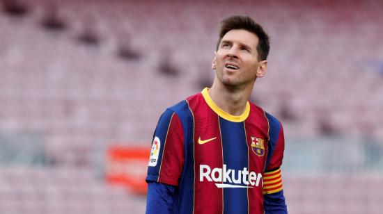 Lionel Messi, en un partido ante Celta de Vigo por la Liga de España, el 16 de mayo de 2021.