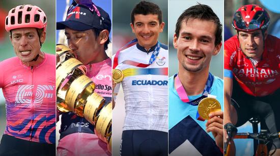 Hugh Carthy, Egan Bernal, Richard Carapaz, Primoz Roglic y Mikel Landa, los cinco principales favoritos para ganar la Vuelta a España 2021.