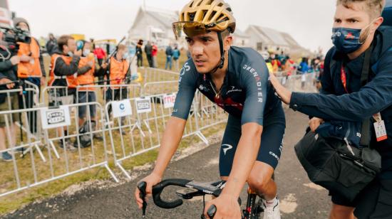 El ecuatoriano Richard Carapaz después de la tercera etapa de la Vuelta a España, el lunes 16 de agosto de 2021. 