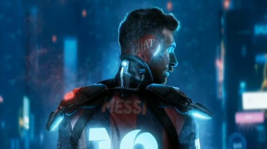 Una de las obras de arte digitales de Lionel Messi creadas por BossLogic.