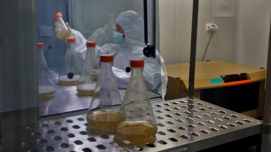 Laboratorio de Anticuerpos Monoclonales, el 25 de febrero de 2021, en Cuba.