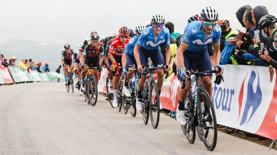 El ciclista del Movistar Team, Alejandro Valverde, en la Vuelta a España 2021.