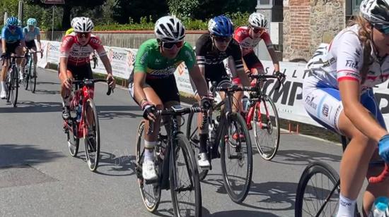 Miryam Núñez, durante la Etapa 1 del Giro de la Toscana, el 28 de agosto de 2021. 