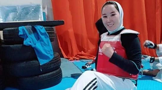 Zakia Khudadadi, una de los deportistas afganos que participará en los Juegos Paralímpicos de Tokio 2021. 