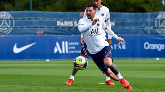 Lionel Messi, entrenando con el Paris Saint-Germain, el 28 de agosto de 2021. 