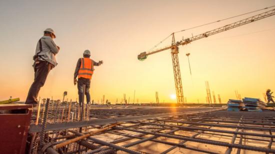 Trabajadores durante una construcción, en enero de 2019.