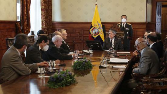 El presidente Guillermo Lasso mantuvo una reunión con representantes de ACNUR Y OIM este 10 de septiembre de 2021.