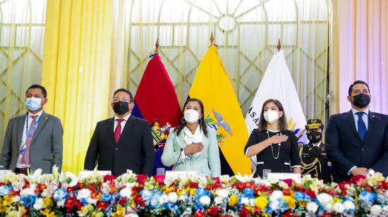 La presidenta de la Asamblea, Guadalupe Llori, en un acto legislativo en Riobamba, el 11 de septiembre de 2021.