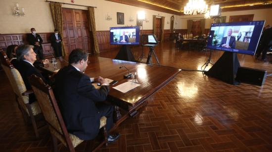 El presidente Guillermo Lasso participó en la PreCop Biodiversidad, el 30 de agosto de 2021.