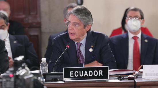 El presidente Guillermo Lasso durante la sexta cumbre de jefes de Estado de la Comunidad de Estados Latinoamericanos y Caribeños (Celac), en México, el 18 de septiembre de 2021.