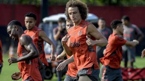 Entrenamiento de Flamengo en Río de Janeiro, el lunes 20 de septiembre de 2021, previo al partido ante Barcelona, por la semifinal de la Copa Libertadores. 