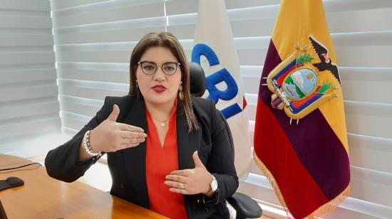 Marisol Andrade, directora del SRI en entrevista con PRIMICIAS, el 23 de septiembre de 2021.