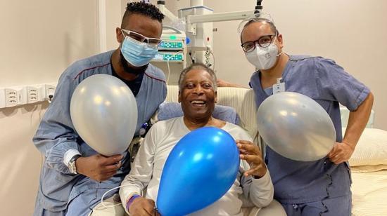 Pelé, en el hospital Albert Einstein de Sao Paulo. 