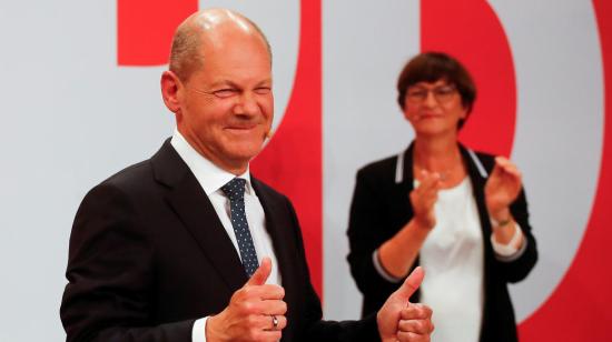 El líder del Partido Social Demócrata (SPD) y principal candidato a canciller alemán, Olaf Scholz. Septiembre 26, 2021.  