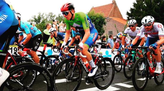 Tadej Pogacar, durante el Mundial de Ciclismo en Flandes, el 26 de septiembre de 2021.  