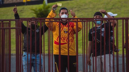 Los hinchas de Barcelona regresaron al Estadio Banco Pichincha, después de 574 días, para presenciar la semifinal de la Copa Libertadores, ante Flamengo, el miércoles 29 de septiembre de 2021. 