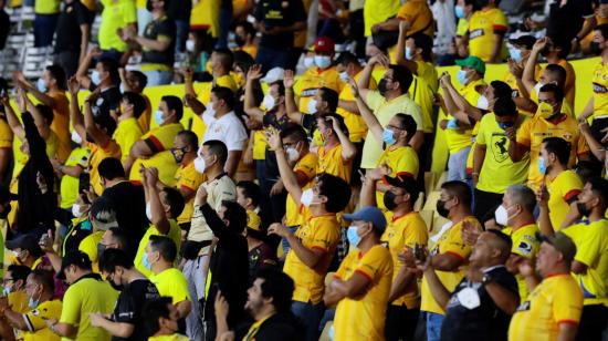 Los hinchas de Barcelona volvieron al Estadio Banco Pichincha después de 574 días. Sus gritos, su música y sus barras se volvieron a escuchar, esta vez en la semifinal de la Copa Libertadores 2021.