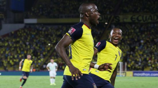 Enner Valencia, en el partido de Ecuador ante Bolivia, en el estadio Banco Pichincha, el 7 de octubre de 2021.