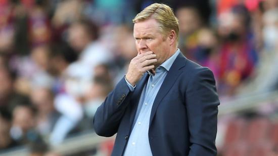 Ronald Koeman durante el partido ante el Real Madrid, en Barcelona, el 24 de octubre de 2021.