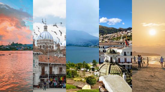 Diferentes destinos turísticos de Ecuador.