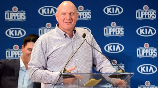 Steve Ballmer, propietario de Los Angeles Clippers, durante una rueda de prensa en California, el 24 de junio de 2019.