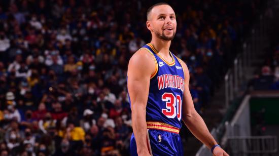 Stephen Curry, de los Warriors, durante el partido ante Bulls, el 12 de noviembre de 2021.