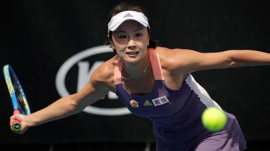 Peng Shuai, durante el Abierto de Australia, en Melbourne, el 21 de enero de 2020. 