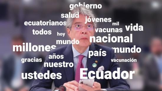 El presidente Guillermo Lasso y las palabras más repetidas en sus seis meses de gobierno.