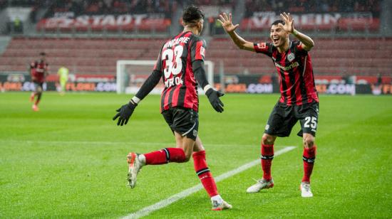 Piero Hincapié, en el triunfo del Leverkusen en la Bundesliga el 4 de diciembre de 2021.