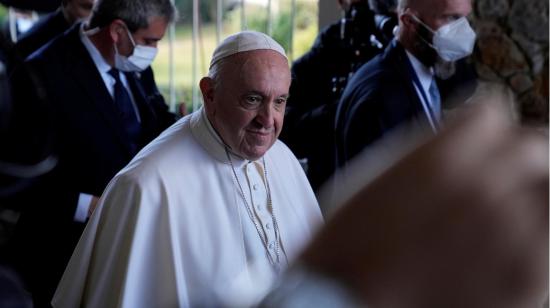 El papa Francisco, durante su visita a Grecia el 6 de diciembre de 2021.