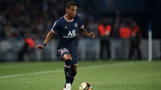 Thilo Kehrer del PSG durante el partido de la Ligue 1 entre Paris Saint Germain y Lyon en el Parc des Princes el 19 de septiembre de 2021 en París, Francia.