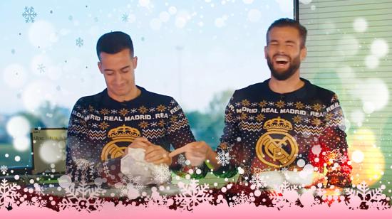 Lucas Vásquez y Nacho Fernández, del Real Madrid, participan de retos navideños.